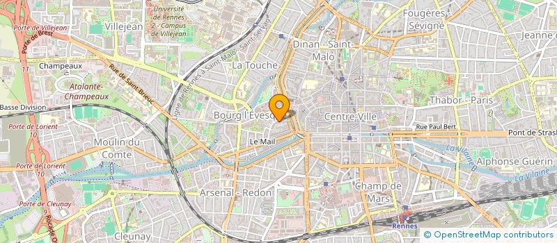 localisation de l'entreprise UNION DEP DEVELOP ANIM MILIEU RURAL I V  RENNES