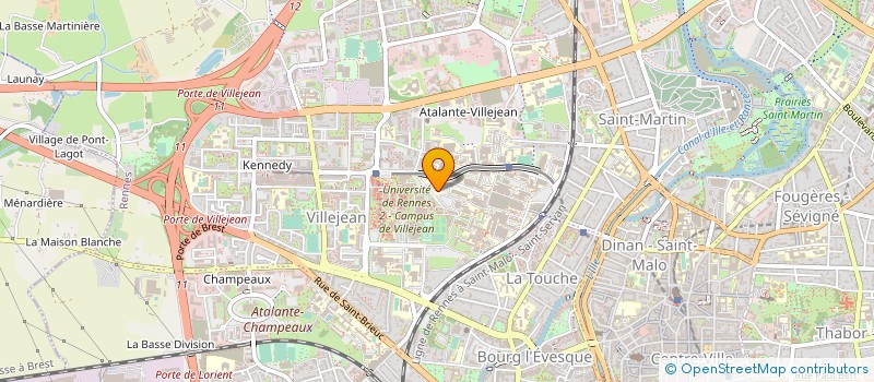 localisation de l'entreprise UNION DEP GPT DONNEUR SANG BENEVOL I&V  RENNES
