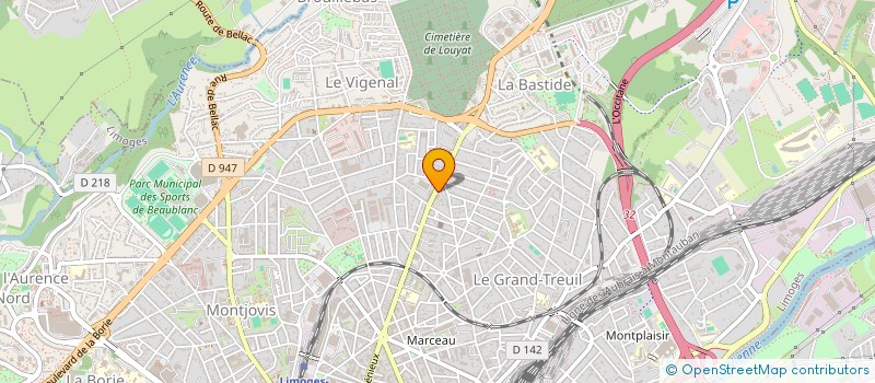 localisation de l'entreprise UNION DEP HTE VIENNE CONFED GEN CADRES à LIMOGES