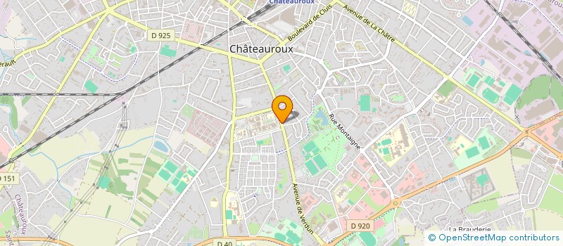 localisation de l'entreprise UNION DEP POUR DON DE SANG BENEVOLE DE L'INDRE à CHATEAUROUX