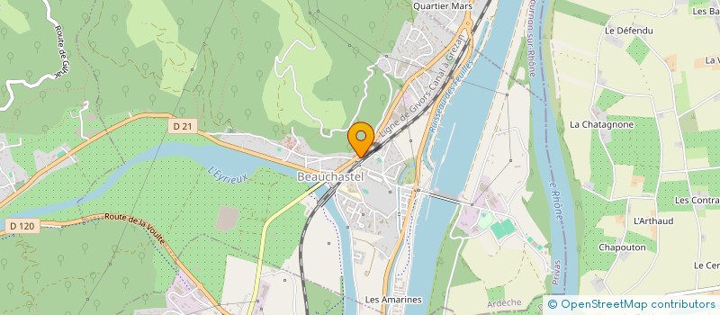 localisation de l'entreprise UNION DEP SAPEURS POMPIERS ARDECHE à BEAUCHASTEL