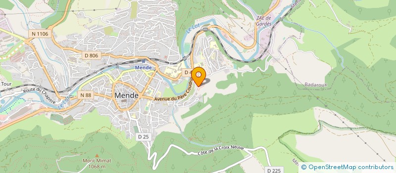 localisation de l'entreprise UNION DEP SAPEURS POMPIERS DE LOZERE à MENDE