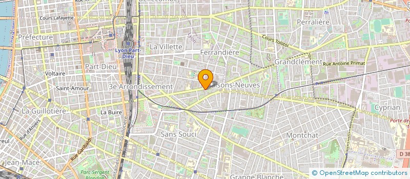 localisation de l'entreprise UNION DEP SYND CHRETIENS DU RHONE  LYON