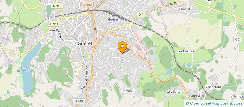 localisation de l'entreprise UNION DEP SYND OUVRIERS CREUSE à GUERET