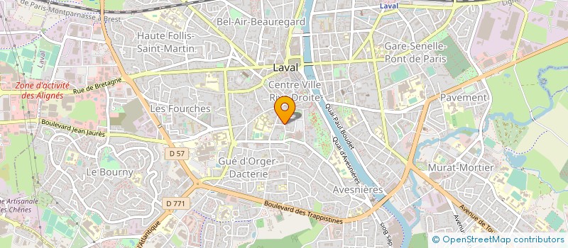 localisation de l'entreprise UNION DEP SYNDIC FORCE OUVRIERE MAYENNE à LAVAL