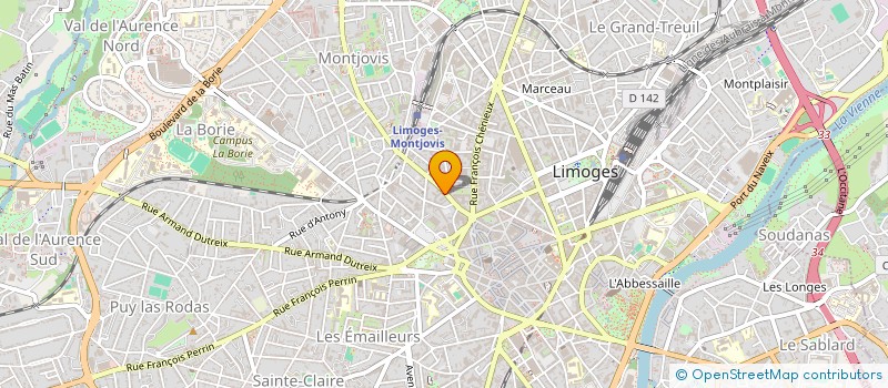 localisation de l'entreprise UNION DEPAR MUTUALITE AGRICOLE à LIMOGES