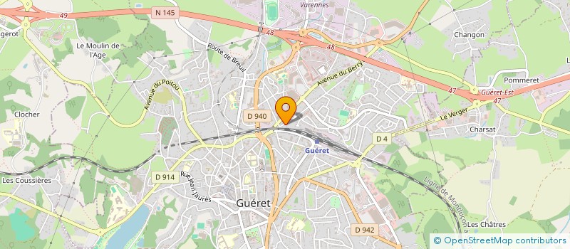 localisation de l'entreprise UNION DEPAR PREMIERS SECOURS 23 à GUERET