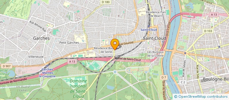 localisation de l'entreprise UNION DEPART ASS FAMILIALES 92 à SAINT-CLOUD