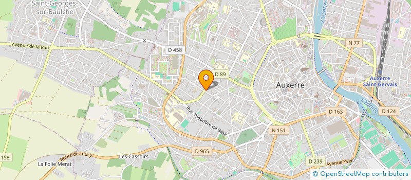 localisation de l'entreprise UNION DEPART ASSOC FAMILIALES à AUXERRE