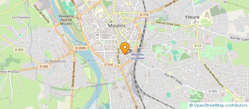localisation de l'entreprise UNION DEPART ASSOC FAMILIALES  MOULINS