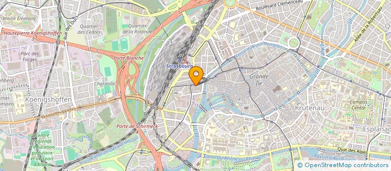 localisation de l'entreprise UNION DEPART ASSOC FAMILIALES BAS-RHIN à STRASBOURG
