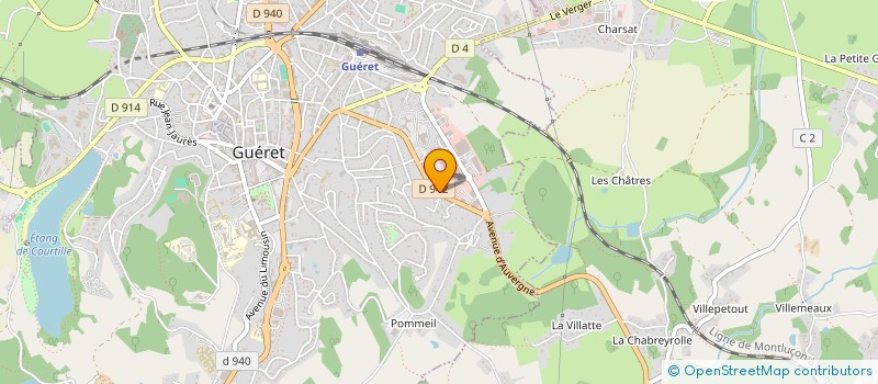 localisation de l'entreprise UNION DEPART ASSOC FAMILIALES CREUSE à GUERET