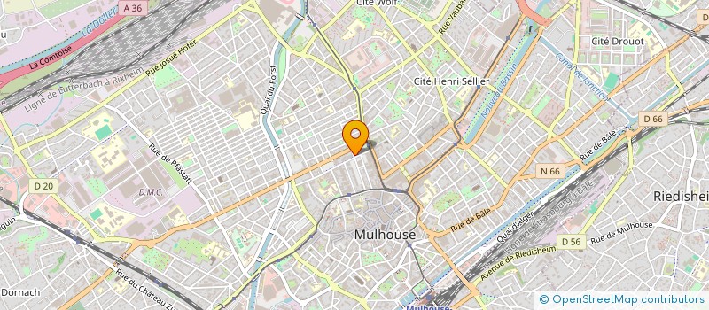 localisation de l'entreprise UNION DEPART CTRES SOC SOCIO CULTURELS  MULHOUSE