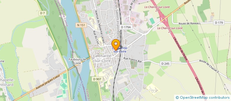 localisation de l'entreprise UNION DEPART DES STES MUSICALES DE LA NIEVRE  LA CHARITE-SUR-LOIRE