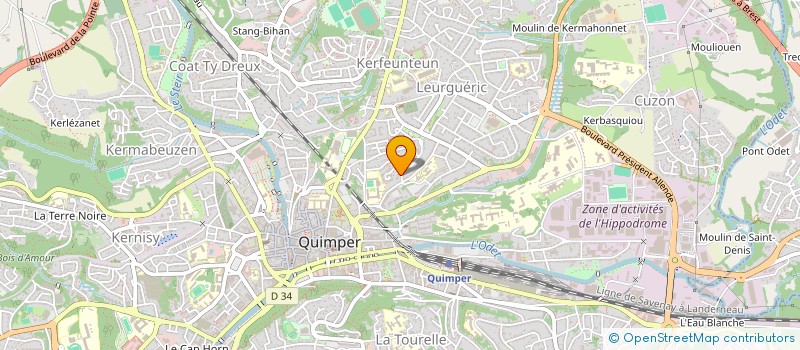 localisation de l'entreprise UNION DEPART ORGAN GESTI ENSEIG CATHOLIQ à QUIMPER