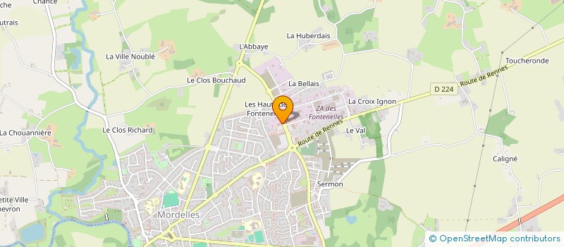 localisation de l'entreprise UNION DEPART SAPEURS POMPIERS I & V à MORDELLES