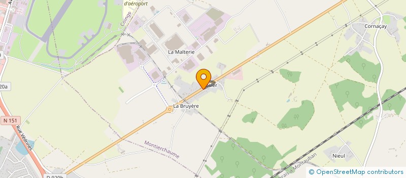 localisation de l'entreprise UNION DEPART SAPEURS POMPIERS INDRE à MONTIERCHAUME