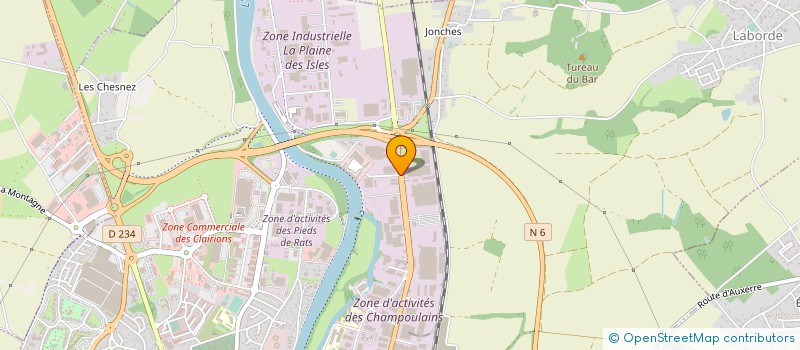 localisation de l'entreprise UNION DEPART SAPEURS POMPIERS YONNE à AUXERRE