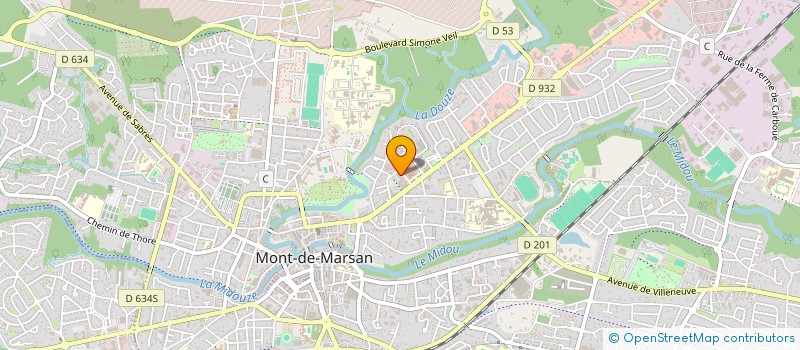 localisation de l'entreprise UNION DEPART SYND CONFEDERES  MONT-DE-MARSAN