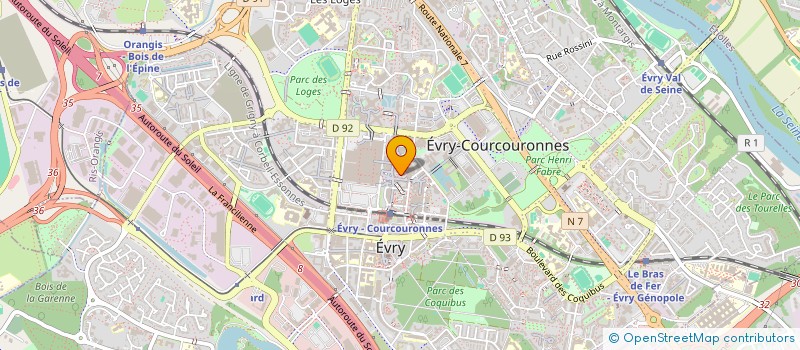 localisation de l'entreprise UNION DEPARTEM FORCE OUVRIERE à EVRY-COURCOURONNES