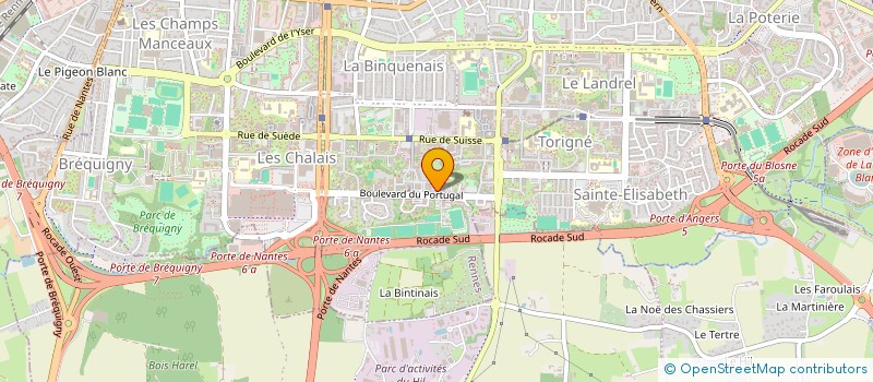 localisation de l'entreprise UNION DEPARTEM SYNDICATS OUVRIERS I ET V  RENNES