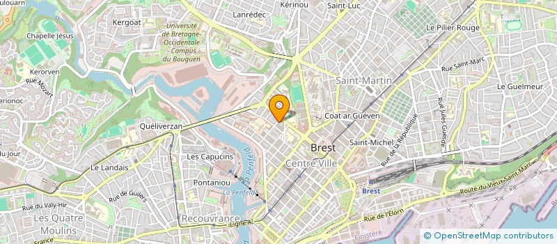 localisation de l'entreprise UNION DEPARTEMENTALE CFE CGC FINISTERE à BREST