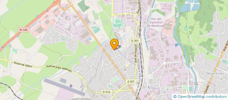 localisation de l'entreprise UNION DEPARTEMENTALE CGL DE L 'ALLIER à MONTLUCON