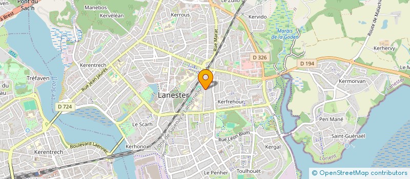 localisation de l'entreprise UNION DEPARTEMENTALE CONSOMMATION LOGEMENT ET CADRE DE VIE  LANESTER