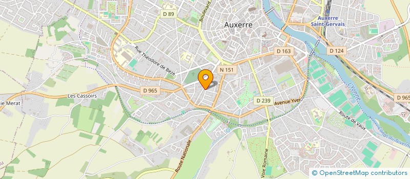 localisation de l'entreprise UNION DEPARTEMENTALE DES ASSOCIATIONS DE COMBATTANTS ET VICTIMES DE GUERRE DE L'YONNE à AUXERRE
