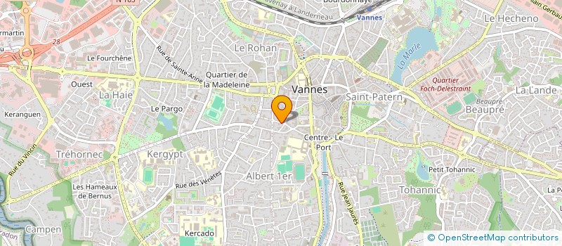 localisation de l'entreprise UNION DEPARTEMENTALE DES BLESSES DU POUMON COMBATTANTS à VANNES