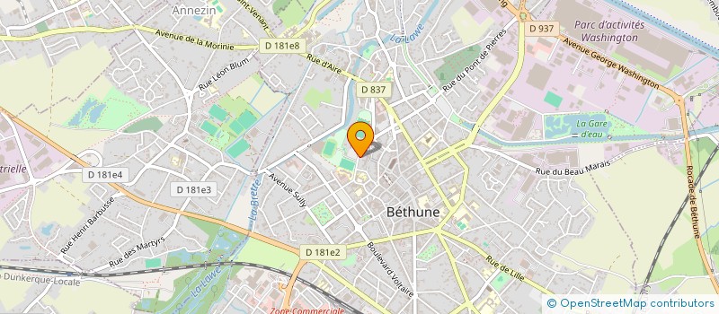 localisation de l'entreprise UNION DEPARTEMENTALE DES CIDF DU PDC à BETHUNE