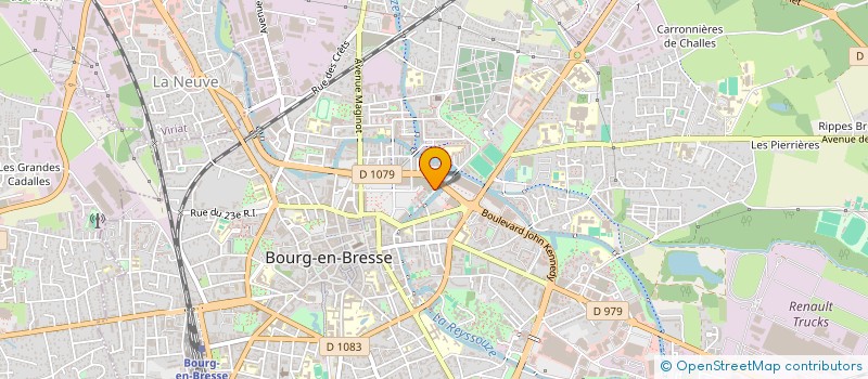 localisation de l'entreprise UNION DEPARTEMENTALE DES MJC DE L'AIN à BOURG-EN-BRESSE