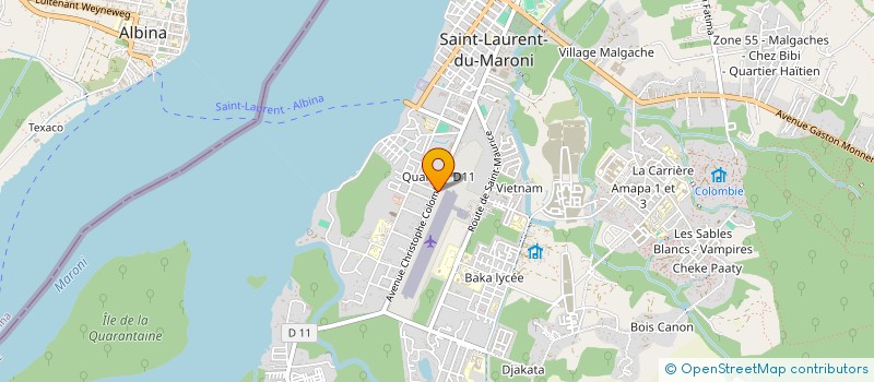localisation de l'entreprise UNION DEPARTEMENTALE DES PREMIERS SECOURS DE GUYANE à SAINT-LAURENT-DU-MARONI