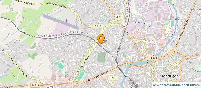 localisation de l'entreprise UNION DEPARTEMENTALE DES PREMIERS SECOURS DE L'ALLIER (UDPS 03) à MONTLUCON