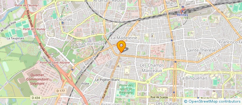 localisation de l'entreprise UNION DEPARTEMENTALE DES SOUS-OFFICIERS EN RETRAITE D'ILLE ET VILAINE - SECTION RENNES - REDON - FOUGERES  UNSOR-UDSOR  RENNES