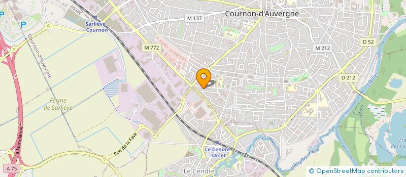 localisation de l'entreprise UNION DEPARTEMENTALE DES SOUS OFFICIERS EN RETRAITE ET LEURS VEUVES DU PUY-DE-DOME (UDSOR DU PUY-DE-DOME)  COURNON-D'AUVERGNE