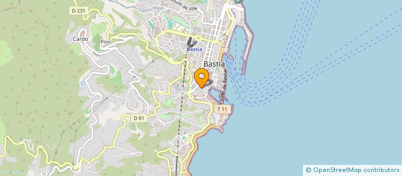 localisation de l'entreprise UNION DEPARTEMENTALE DES SYNDICATS FORCE OUVRIERE DE LA HAUTE CORSE à BASTIA