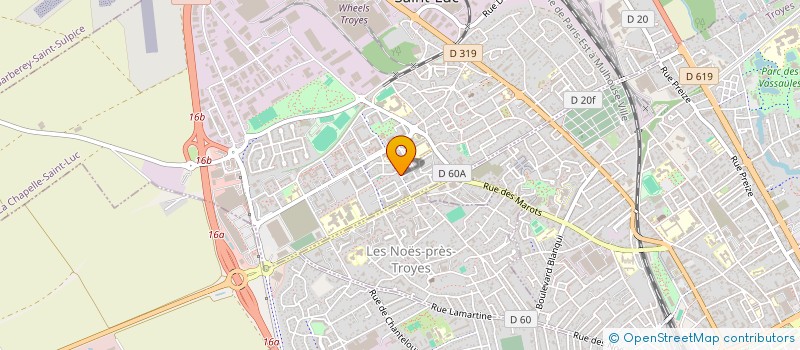localisation de l'entreprise UNION DEPARTEMENTALE DES USAGERS DU LOGEMENT DE L'AUBE à LA CHAPELLE-SAINT-LUC