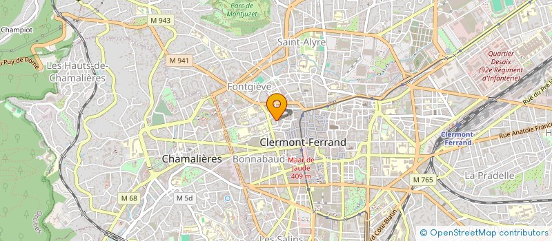 localisation de l'entreprise UNION DEPARTEMENTALE DU PUY-DE-DOME à CLERMONT FERRAND
