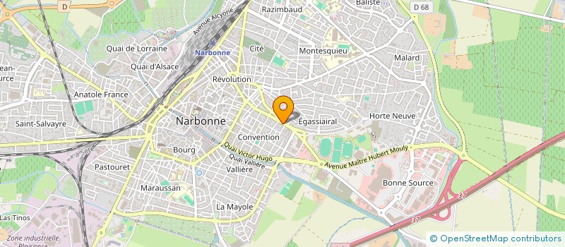 localisation de l'entreprise UNION DEPARTEMENTALE FEDEREE DES ASSOCIATIONS POUR LE DON DE SANG BENEVOLE DE L'AUDE  NARBONNE