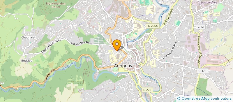 localisation de l'entreprise UNION DEPARTEMENTALE FEDEREE DES DONNEURS DE SANG BENEVOLES DE L'ARDECHE à ANNONAY
