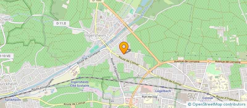 localisation de l'entreprise UNION DEPARTEMENTALE POUR LE DON DE SANG BENEVOLE DU HAUT-RHIN  INGERSHEIM
