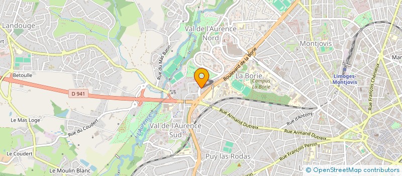 localisation de l'entreprise UNION DEPARTEMENTALE SAPEURS POMPIERS  LIMOGES