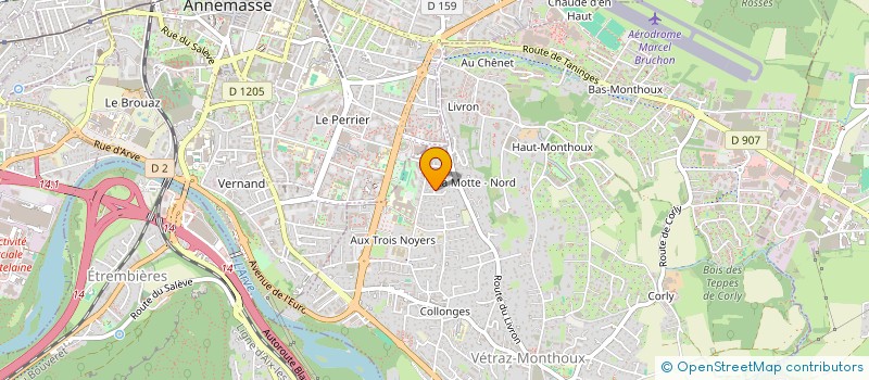localisation de l'entreprise UNION DEPARTEMENTALE SAPEURS-POMPIERS 74 à ANNECY