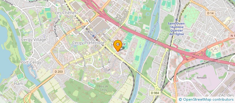 localisation de l'entreprise UNION DEPARTEMENTALE UNSA DU VAL D'OISE  PONTOISE