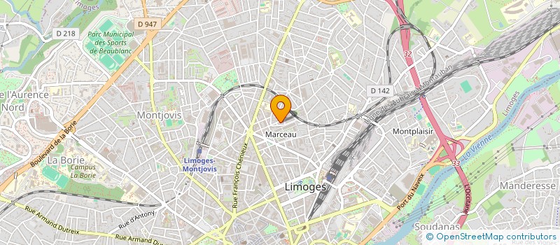 localisation de l'entreprise UNION DEPARTEMENTALE UNSA HAUTE VIENNE à LIMOGES