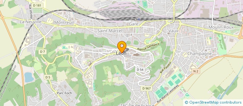 localisation de l'entreprise UNION DEPT ASSO DONNEURS SANG BENEVOLES AISNES à LAON