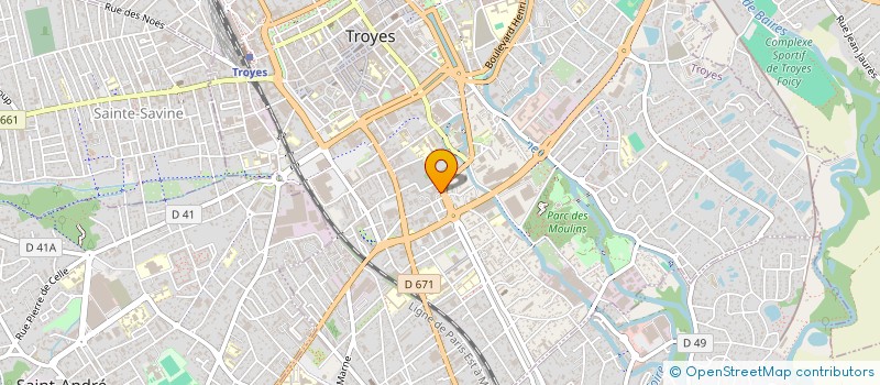 localisation de l'entreprise UNION DES ALGERIENS DE L AUBE  TROYES