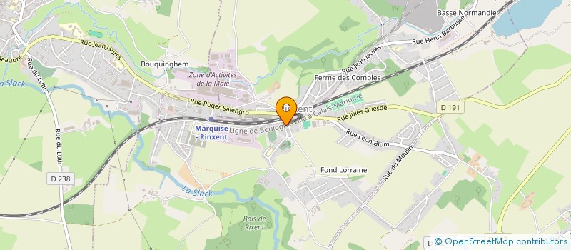 localisation de l'entreprise UNION DES AMICALES LAIQUES DE RINXENT HYDREQUEN  RINXENT