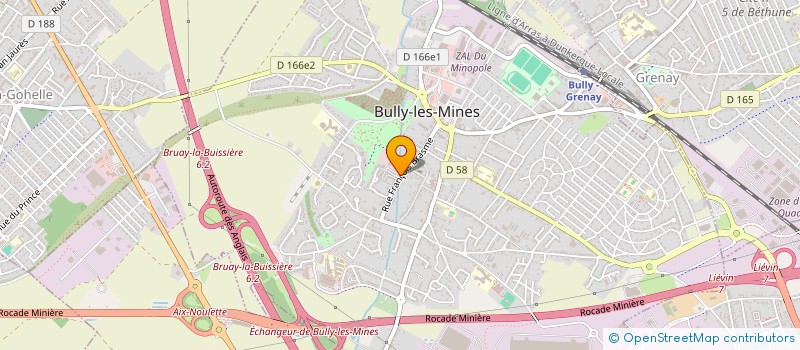 localisation de l'entreprise UNION DES ANCIENS COMBATTANTS ET VICTIMES DE GUERRE DE BULLY LES MINES ET ENVIRONS  BULLY-LES-MINES